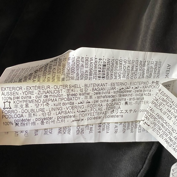 Zara sheep leather biker jacket black - Picture 14 of 16